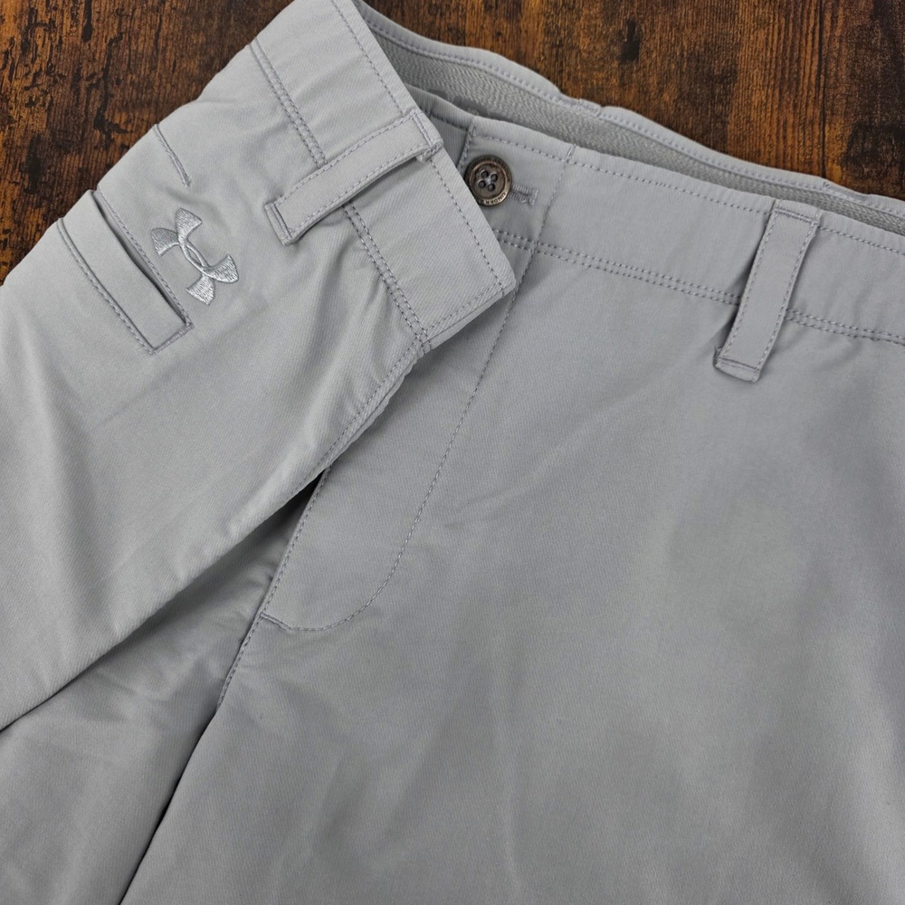 Under Armour Match Play Golf Shorts Mens 40 Grey 10.5‎ Inseam Loose Performance